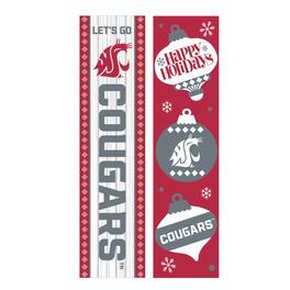 Evergreen Enterprises - Washington State Cougars 47" Double Sided Christmas Leaner Fan Sign - Multicolor