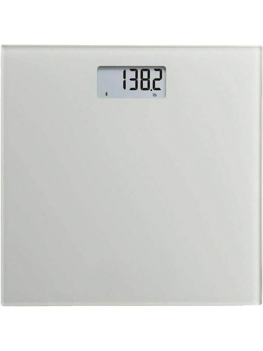 Alt View 2. Pacoar Cade - Digital scale tempered glass platform, smartphone app perfect for fitness tracking, with Auto-On-Off - Light Gray.