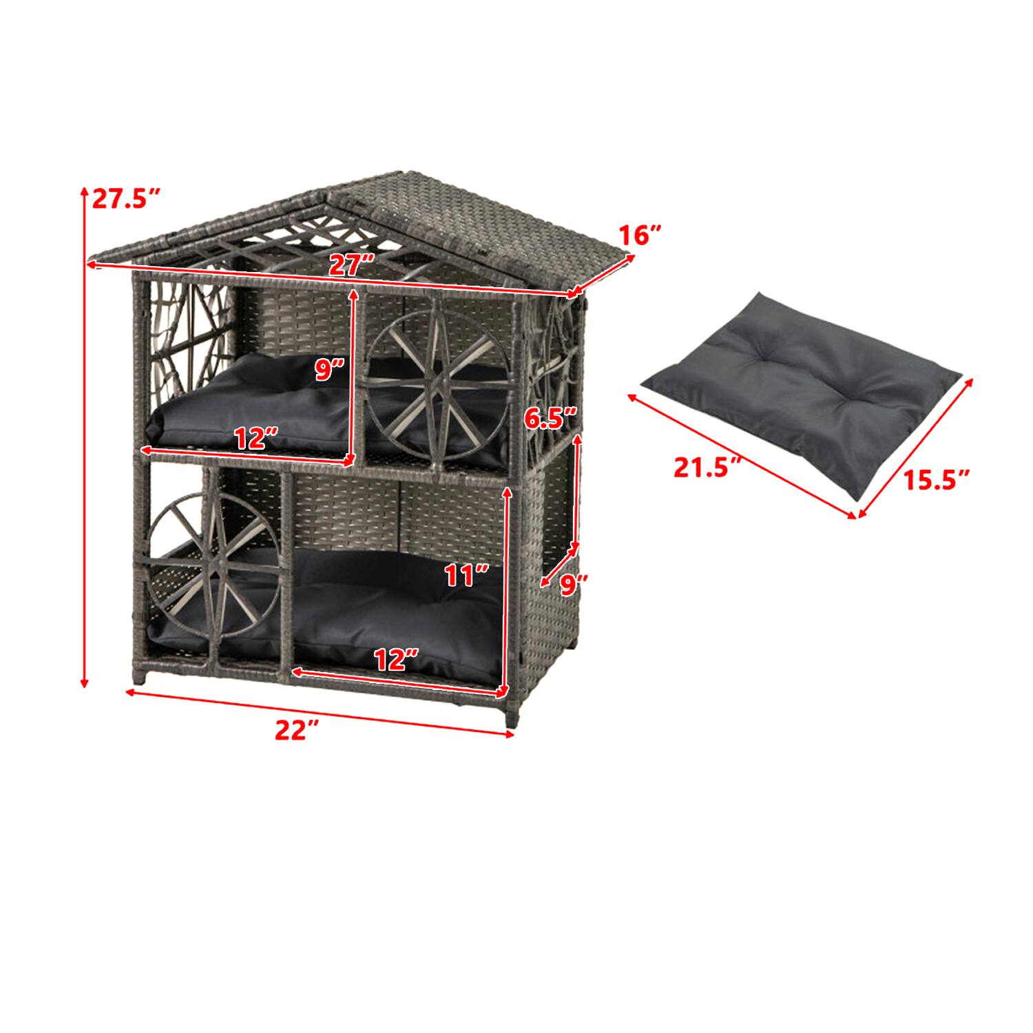 27.5" 27" 16" 9" 12" 6.5" 21.5" 15.5" 11" 9" 12" 22"