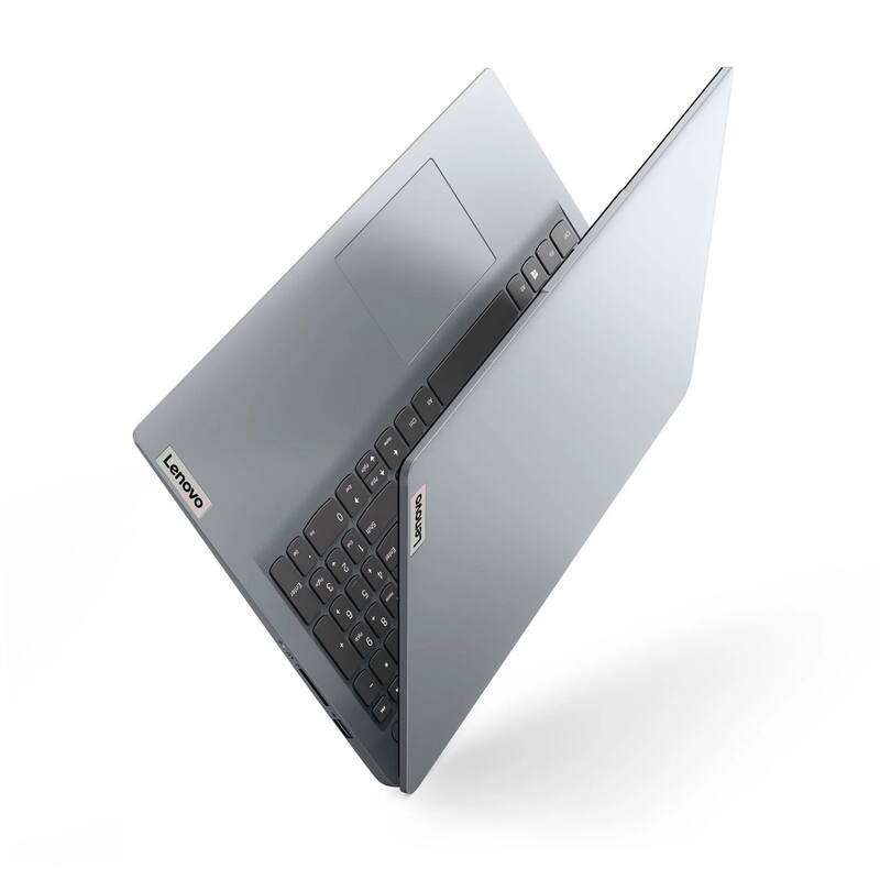 Alt View 1. Lenovo - Lenovo IdeaPad 1 15.6" HD Laptop,Intel N4500,8GB RAM,256GB SSD+128GB eMMC,Num Pad, Webcam,Win 11,Grey - Grey.