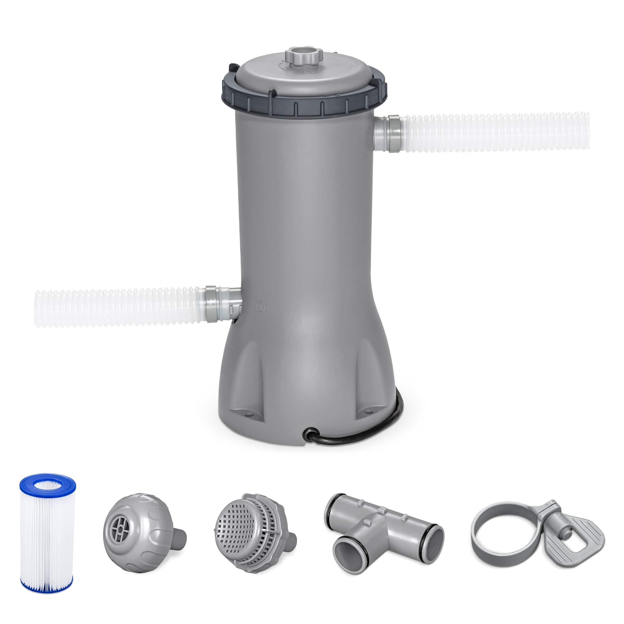 Bestway - Flowclear 1,000 Gallons per Hour Above Ground Swimming Pool Filter Pump - Gray