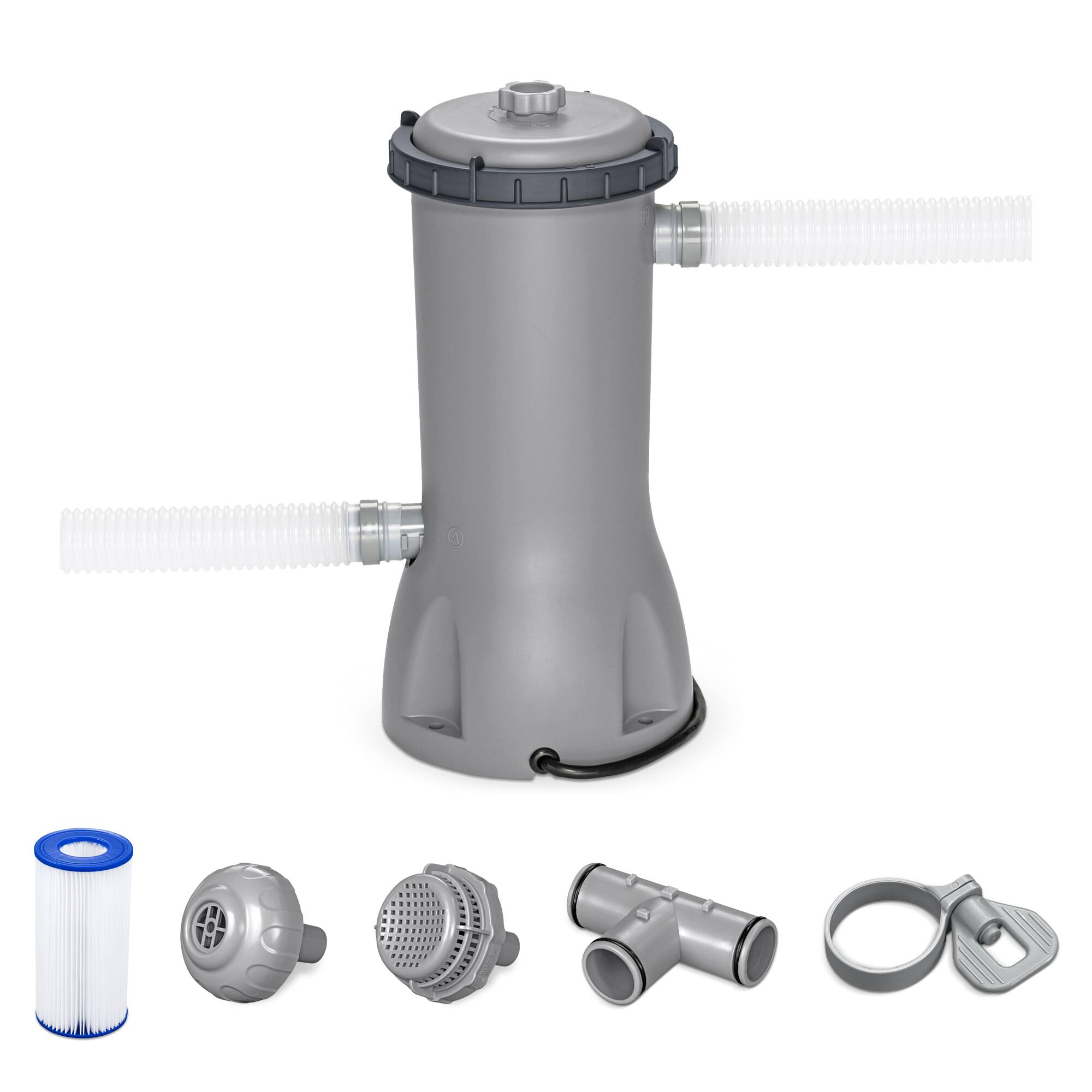 Front. Bestway - Bestway Flowclear 1,000 Gallons per Hour Above Ground Swimming Pool Filter Pump - Gray.