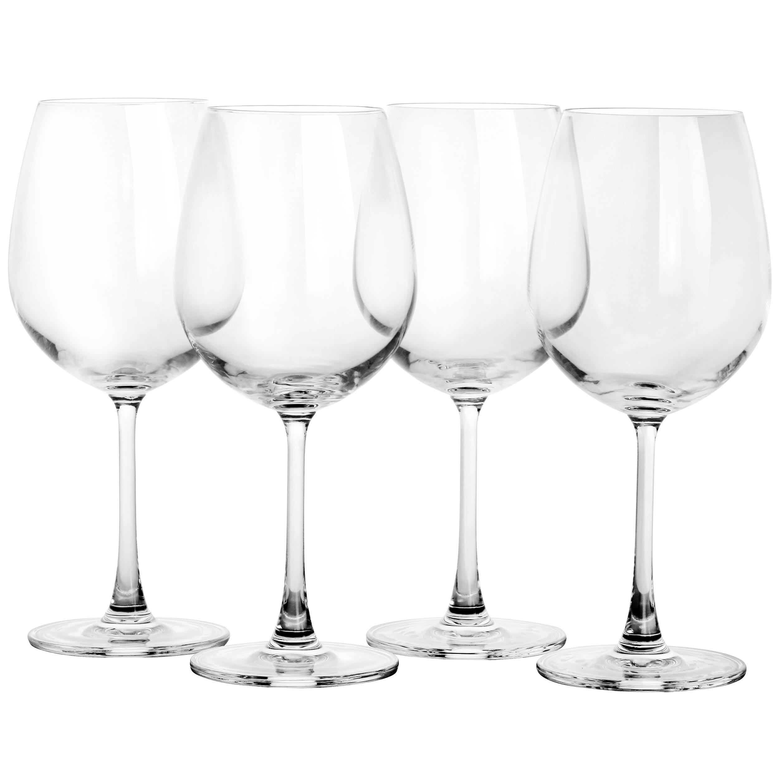 Front. Martha Stewart - Martha Stewart 4 Piece 20oz Red Wine Glass Set - Clear.