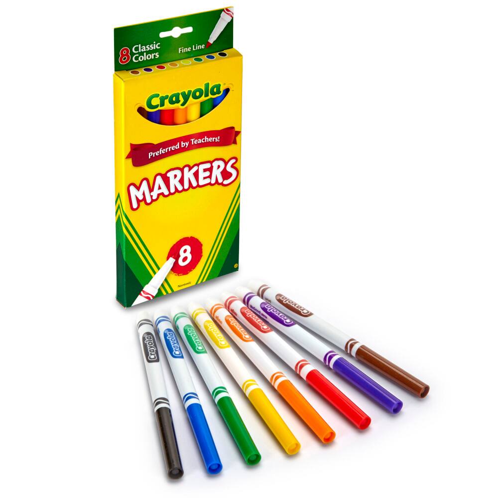 Classic Fine Line 8 Colors Crayola by Teachers! Preferred MARKERS 8.