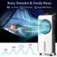 Enjoy Peaceful & Comfy Sleep with Low Noise, 1-12H Timer, Screen Off Function, and COSTWAY 10dB Breathe 30dB Library 55dB Our Air Cooler 70dB Street.