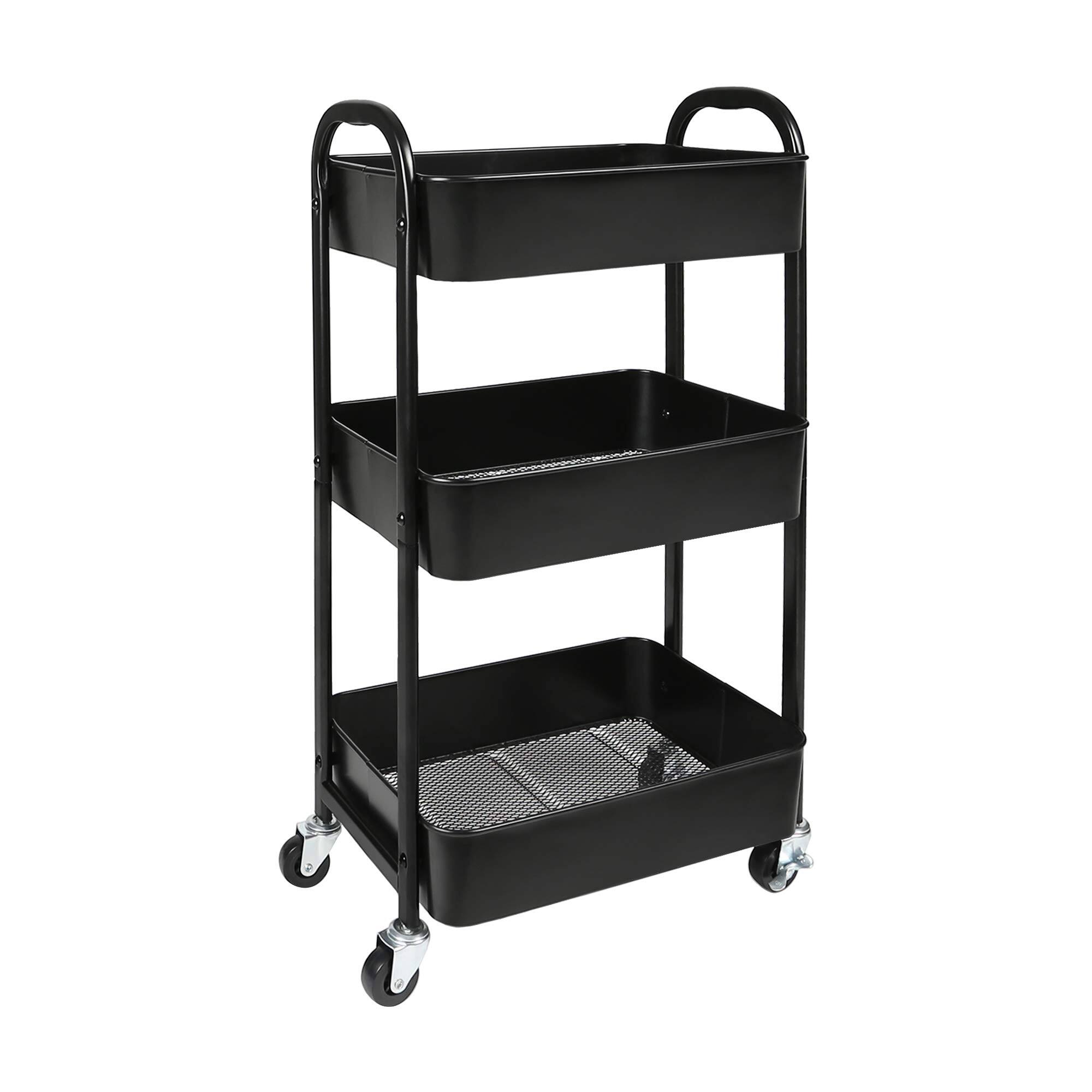 Black 3-Tier Standard Cart