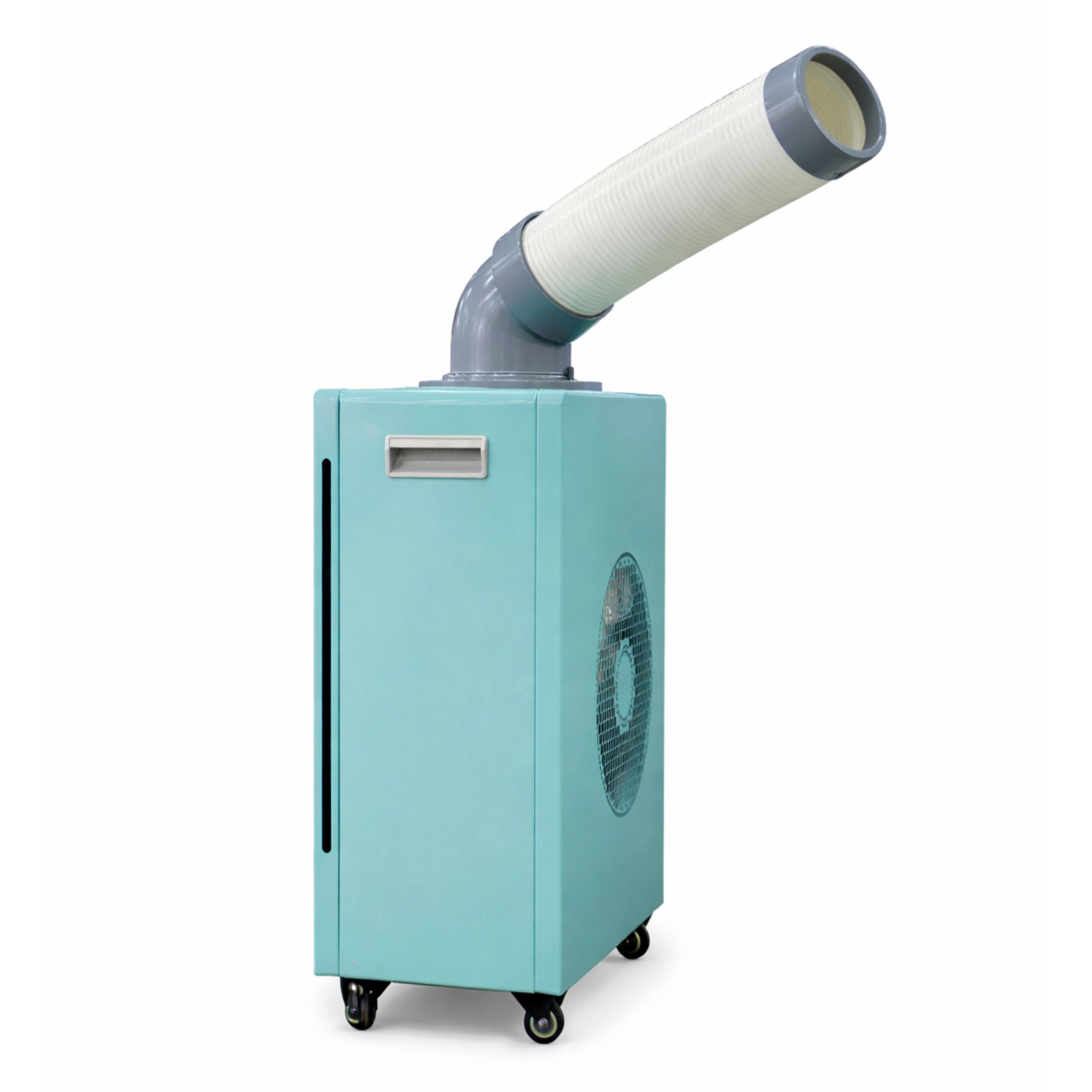 Alt View 1. Equator - Equator 9000 BTU Portable Outdoor Air Conditioner, Heater & Fan 3-in-1, IP24, Quiet | 600 Sq. Ft. Outdoors/Garage 110V - Turquoise Blue.