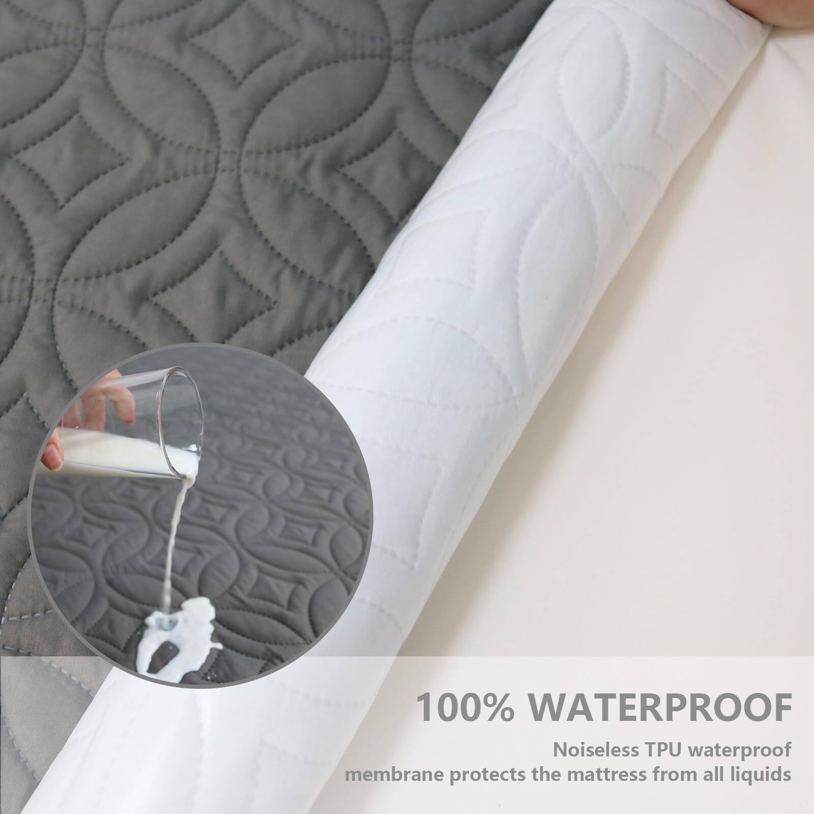 100% WATERPROOF  
Noiseless TPU waterproof membrane protects the mattress from all liquids