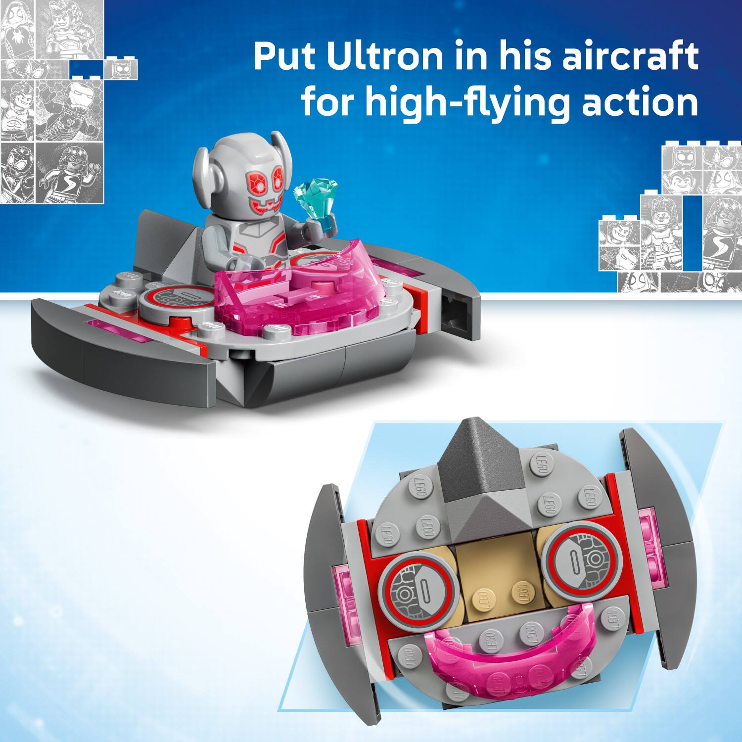 60 Put Ultron in his aircraft for high-flying action