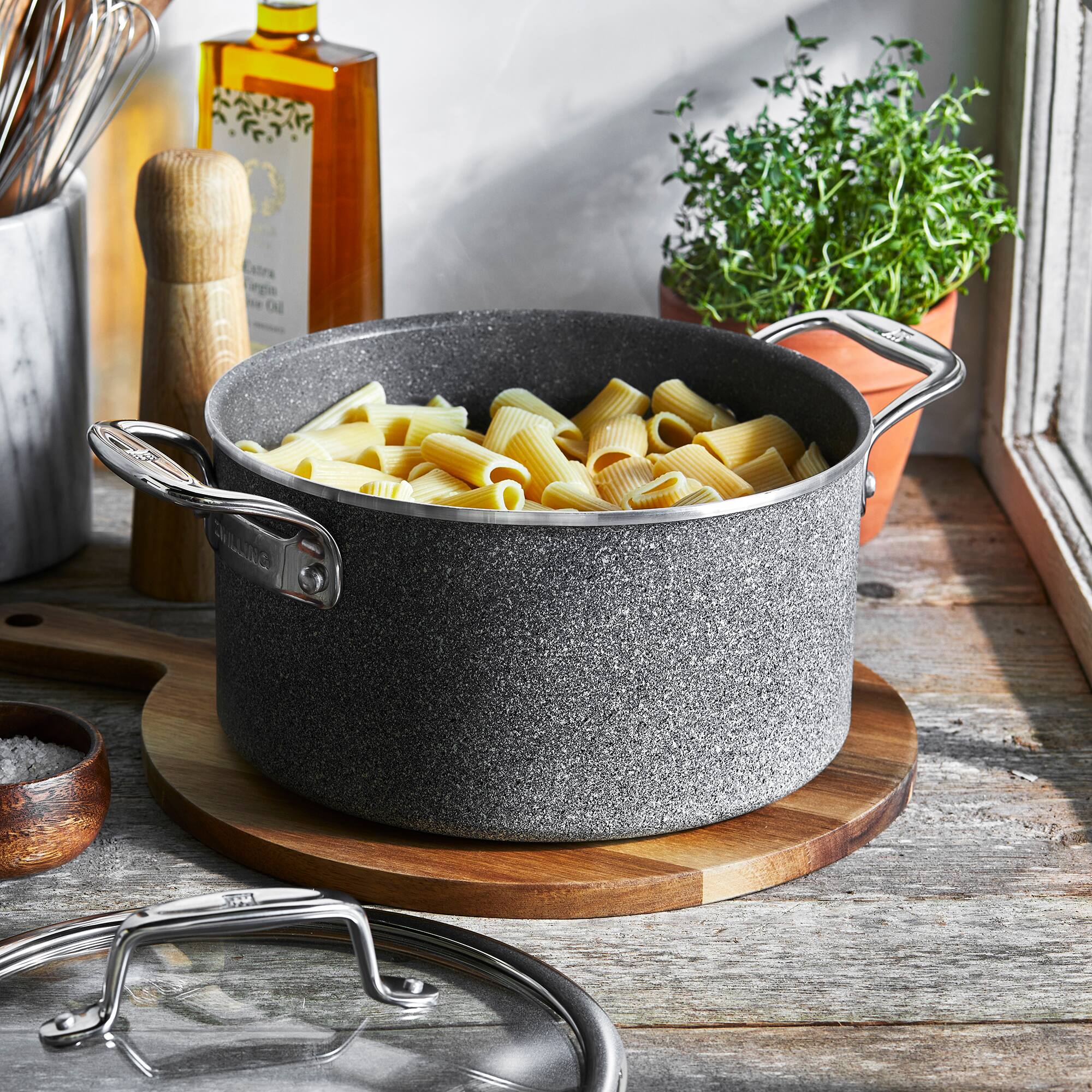 Alt View 7. ZWILLING - ZWILLING Vitale 6-qt Aluminum Nonstick Dutch Oven with Lid - Gray.