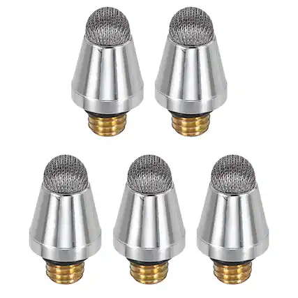 Front. Unique Bargains - 5pcs 5mm Fiber Tips with External Thread for Capacitive Stylus Pen Replacement - Gray.