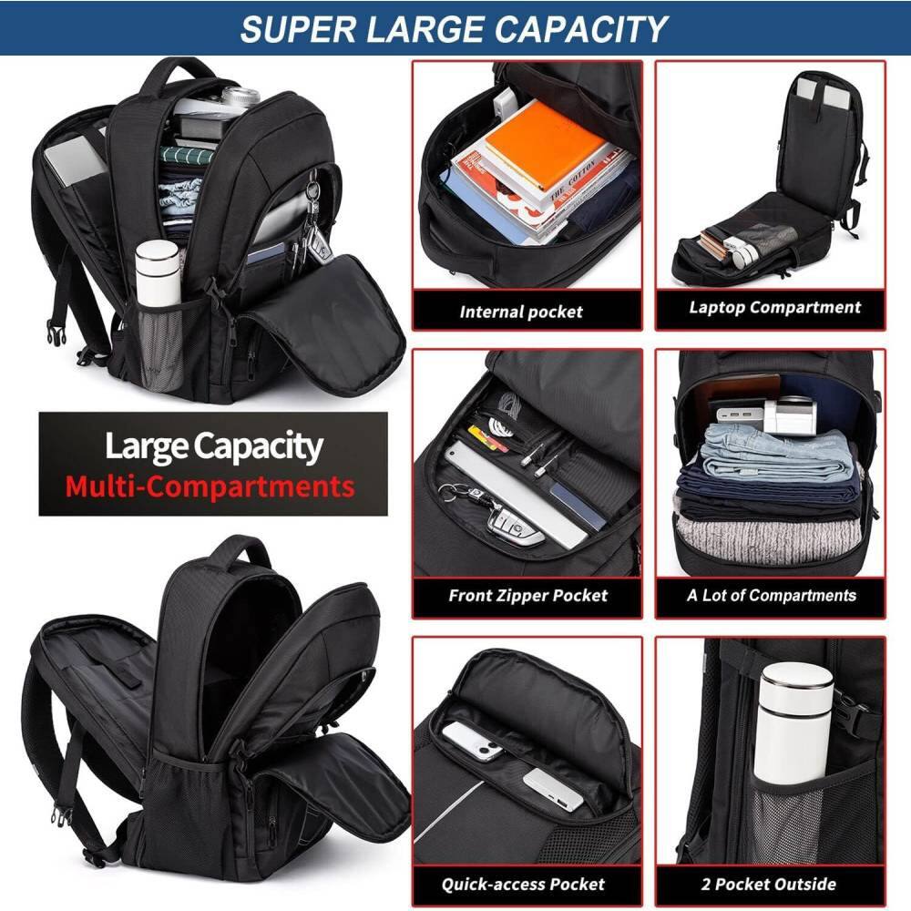 SUPER LARGE CAPACITY

Large Capacity Multi-Compartments

- Internal pocket
- Laptop Compartment
- Front Zipper Pocket
- A Lot of Compartments
- Quick-access Pocket
- 2 Pocket Outside