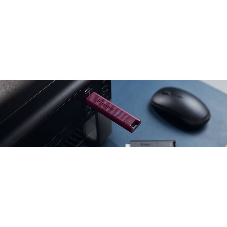 Alt View 2. Kingston - Kingston DataTraveler Max USB 3.2 Gen 2 Series Flash Drive - 1 TB - USB 3.2 (Gen 2) Type A - 1000 MB/s Read Speed - 900 - Red.