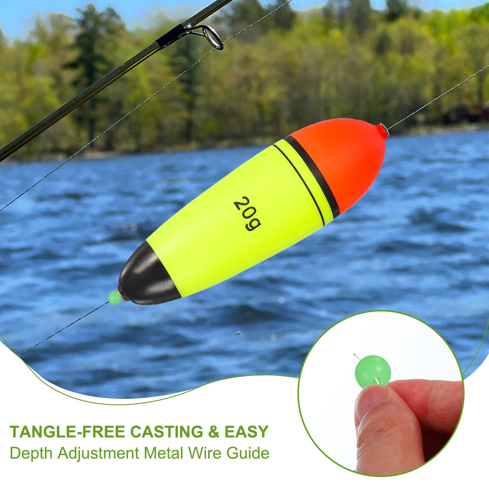 20g TANGLE-FREE CASTING & EASY Depth Adjustment Metal Wire Guide