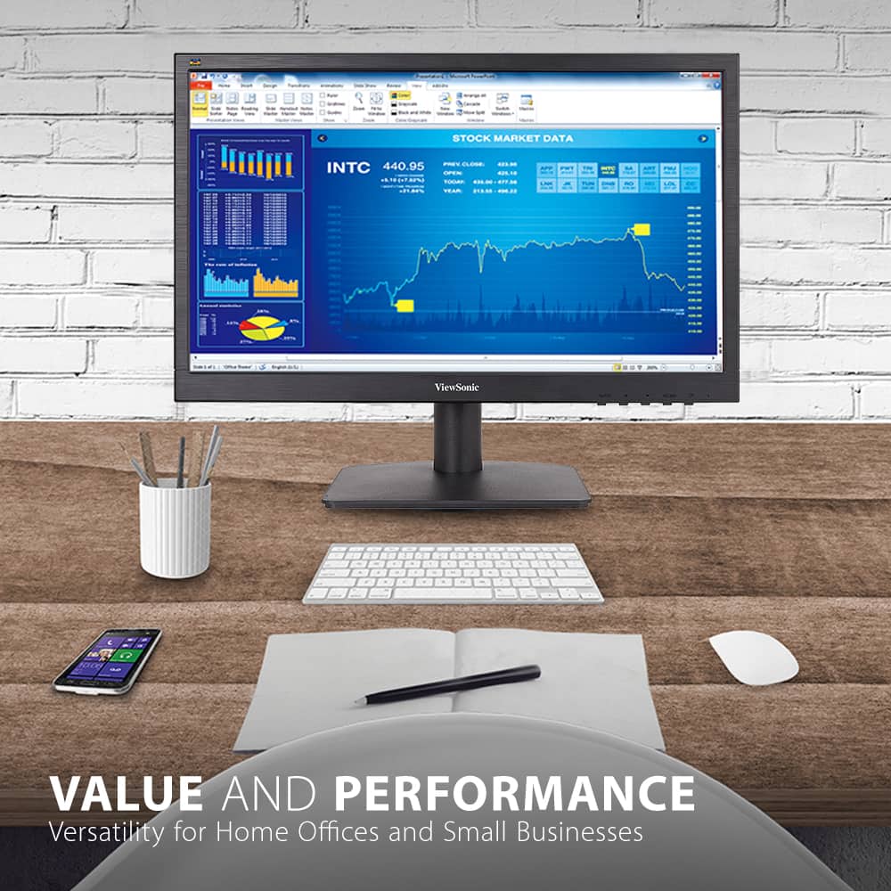 The text on the image reads:
VALUE AND PERFORMANCE Versatility for Home Offices and Small Businesses.