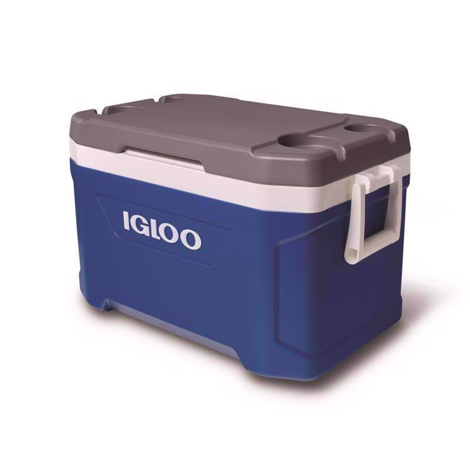 Left. Igloo - IGLOO Latitude 52 Qt Cooler, Blue - Blue.