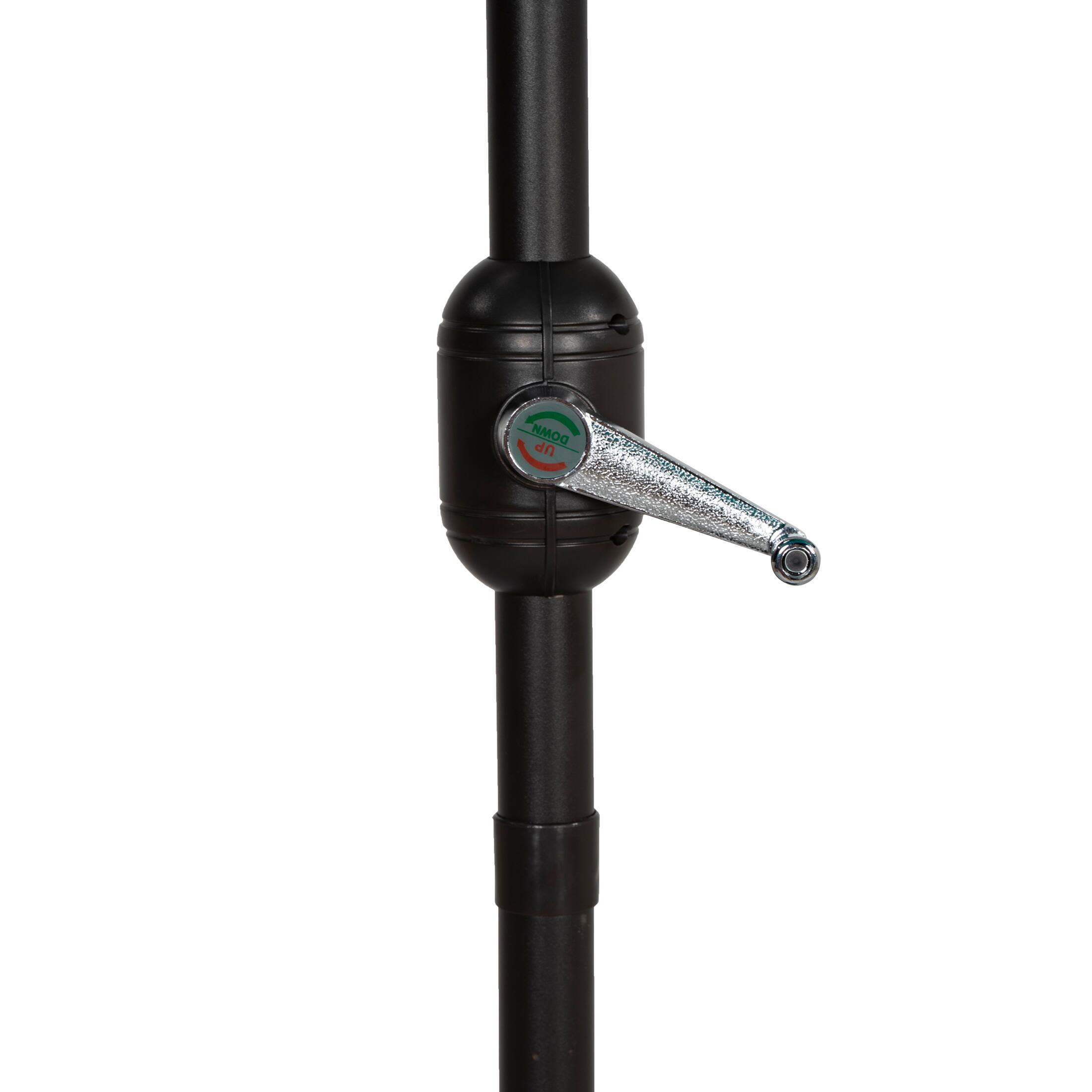 Back. WestinTrends - WestinTrends Lanai 9 ft. Aluminum Half Market Crank Lift Patio Umbrella - Gray.