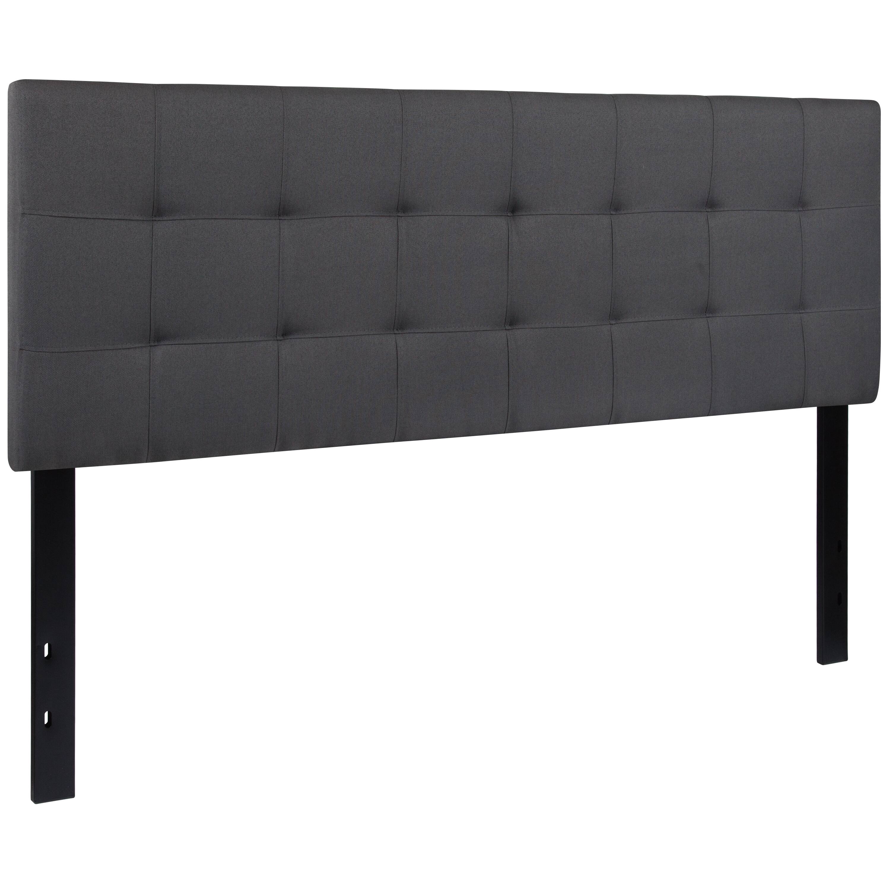 Alt View 1. Emma + Oliver - Quilted Tufted Upholstered Headboard - Dark Gray.