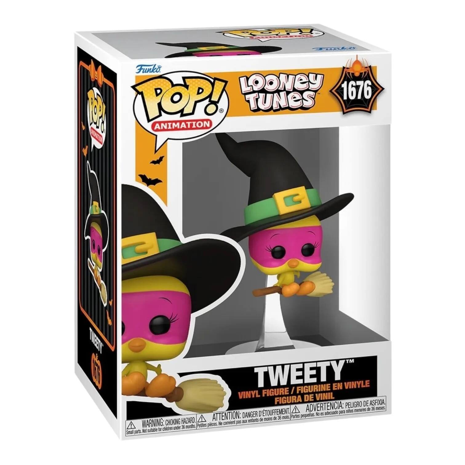 O T XA Funko LOONEY 1676 M POP! TUNES ANIMATION v  TNETT TWEETY" EN VINYLE FIGURE I FIGURINE VINYL DE VINIL FIGURA DE ASFIXIA ADVERTENCIA: PELIGRO A menores   neses D'TOUFFEMENT, adecuade para mhes DANGER peguntias N e HAZARO A ATTENTION: entarts 3 noe 9 I mois Partes WARNING: CHOKING convient - - A Pedtens pices - children under x nonts Net subabile T Smal J