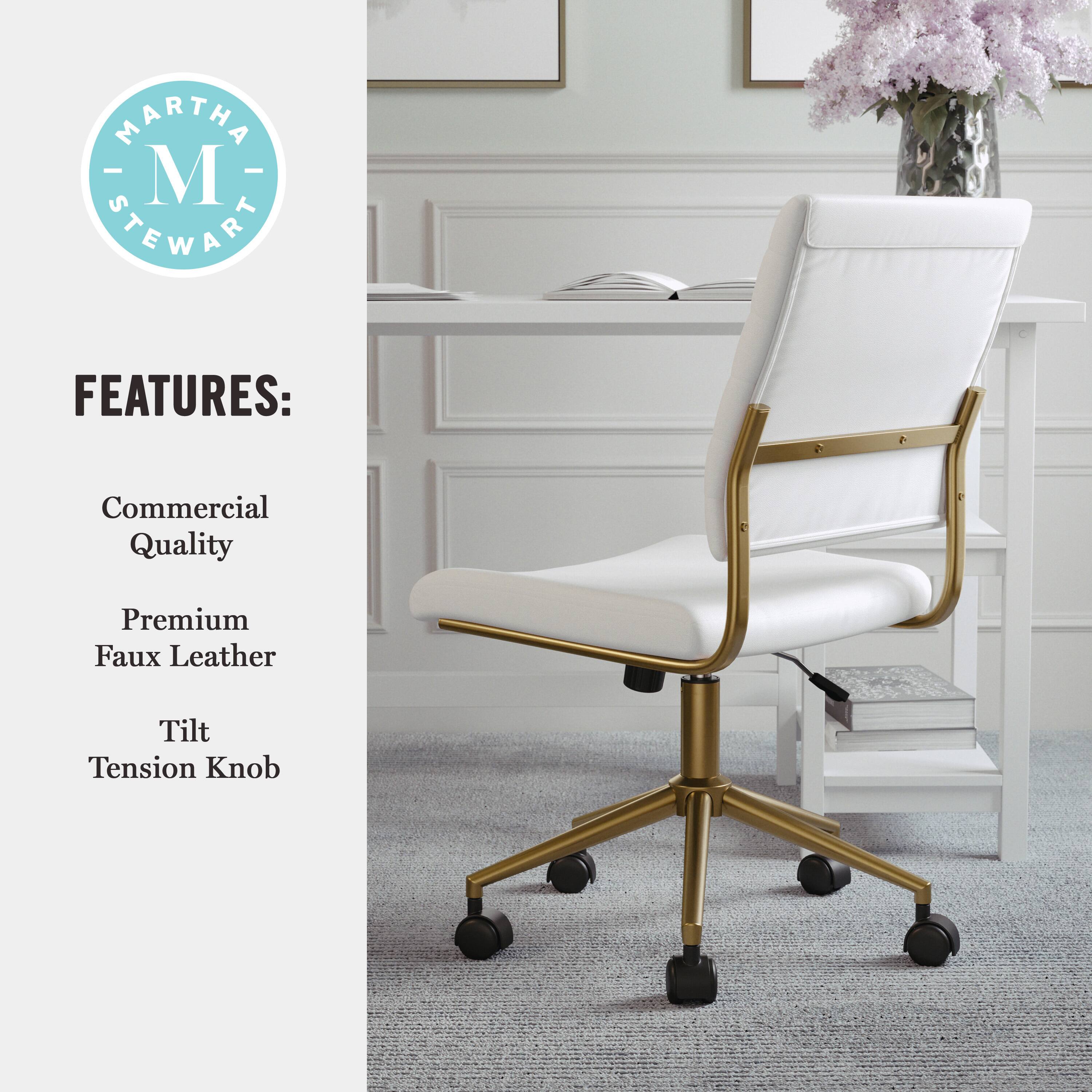 MARTHA STEWART FEATURES: Commercial Quality Premium Faux Leather Tilt Tension Knob