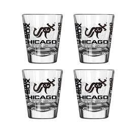 Logo Brands - Chicago White Sox 4-Pack 2oz. Shot Glass Set - Multicolor