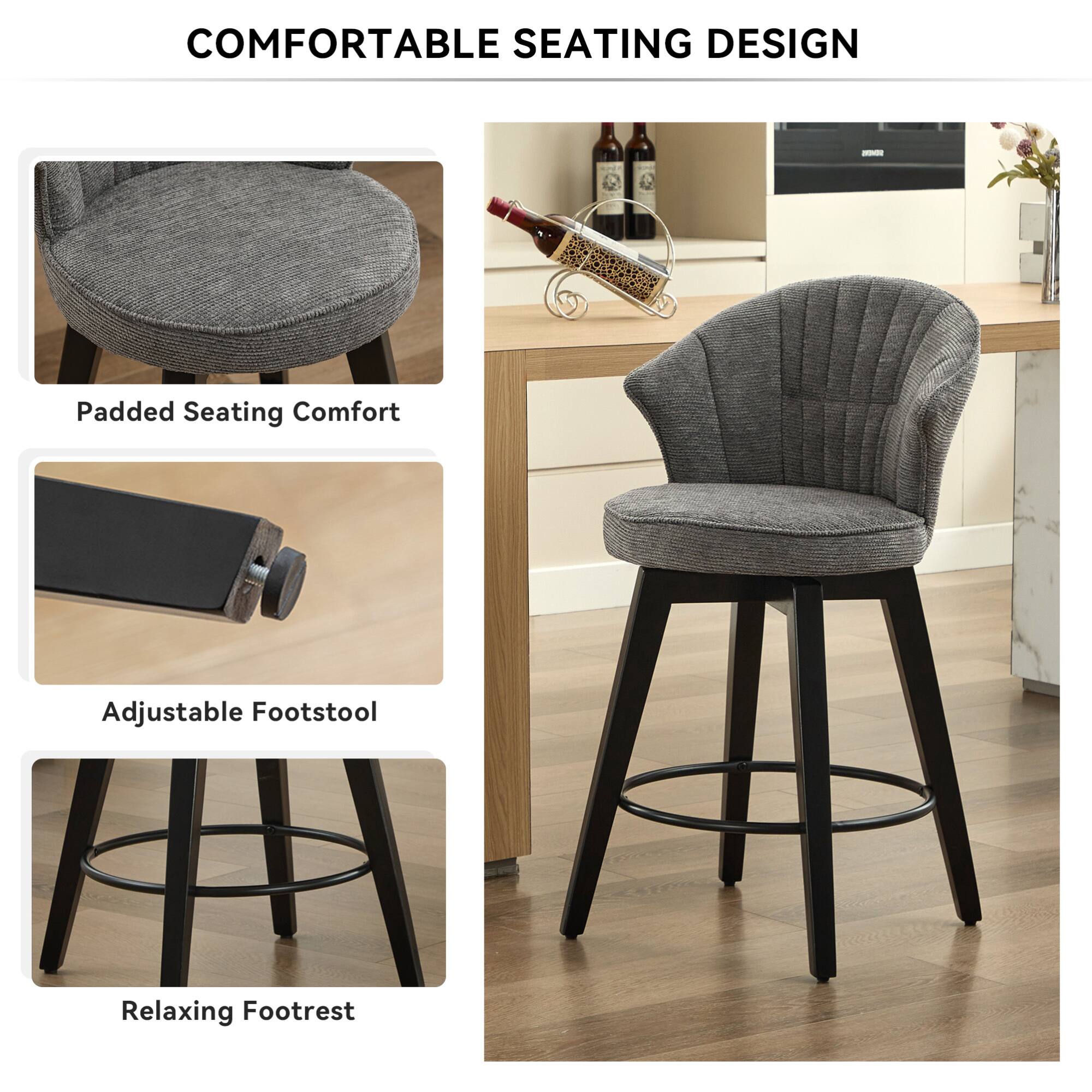 COMFORTABLE SEATING DESIGN

- Padded Seating Comfort
- Adjustable Footstool
- Relaxing Footrest