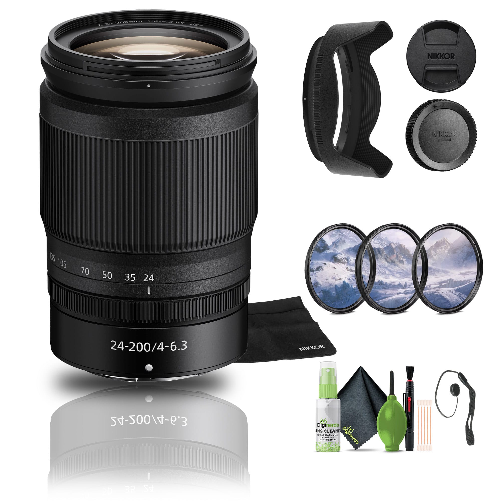 NIKKOR Z 24-200mm f/4-6.3 VR Telephoto Zoom Lens for Nikon Z Cameras - Bundle (International Version)
