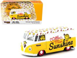 Schuco - Volkswagen T1 Panel Van Little Miss Sunshine Yellow White 1/64 Mr. Men & Little Miss Collab Series Tarmac Works - Yellow and White