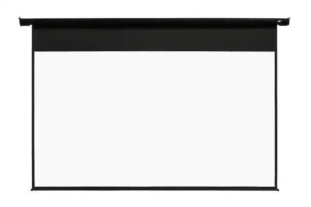 Front. Elite Screens - Elite Screens Spectrum 100" Motorized Ceiling/Wall Projector Screen - White.