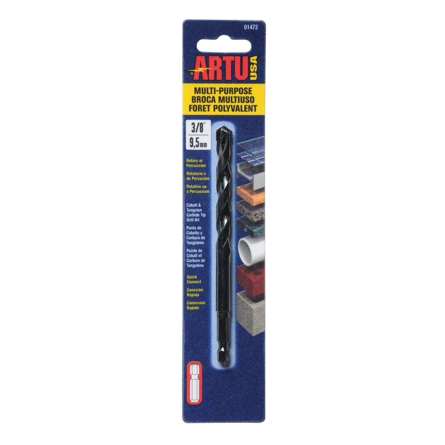 ARTU - 3/8 in. X 5-1/4 in. L Tungsten Carbide Tipped Drill Bit Quick-Change Hex Shank 1 pc price history on PriceWatchPro