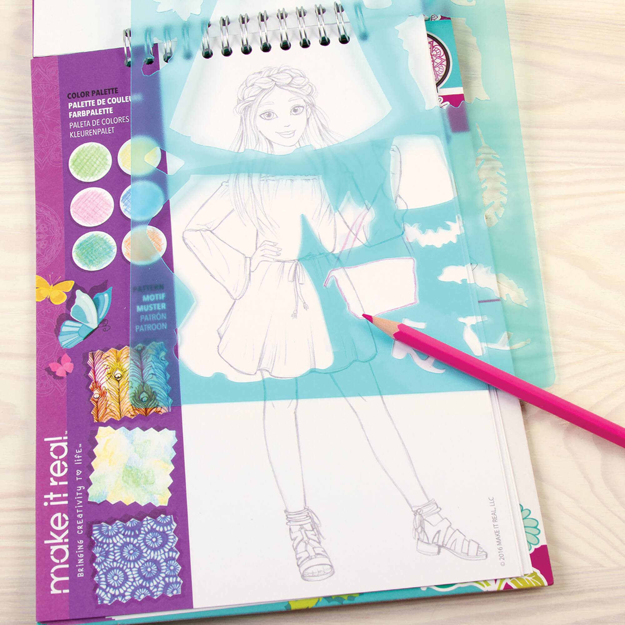 Make It Real Fashion Design Sketchbook: Blooming Creativity W/ 90 ...