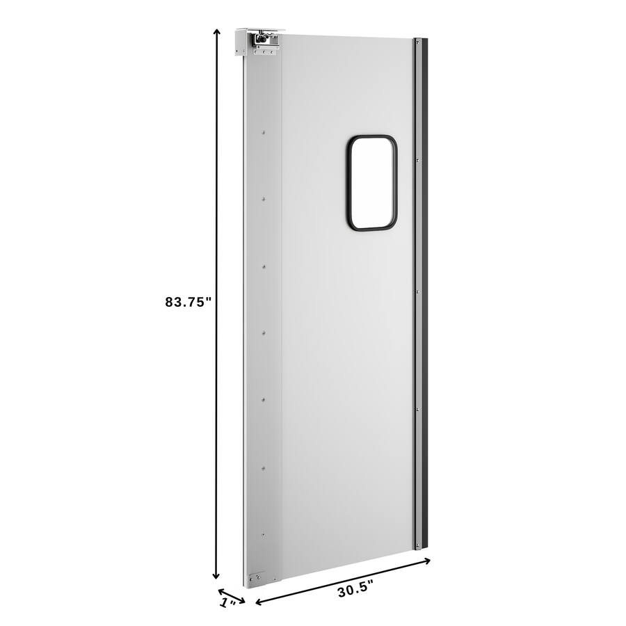 Koolmore Commercial Single Aluminum Swinging Traffic Door with 9 In. x ...
