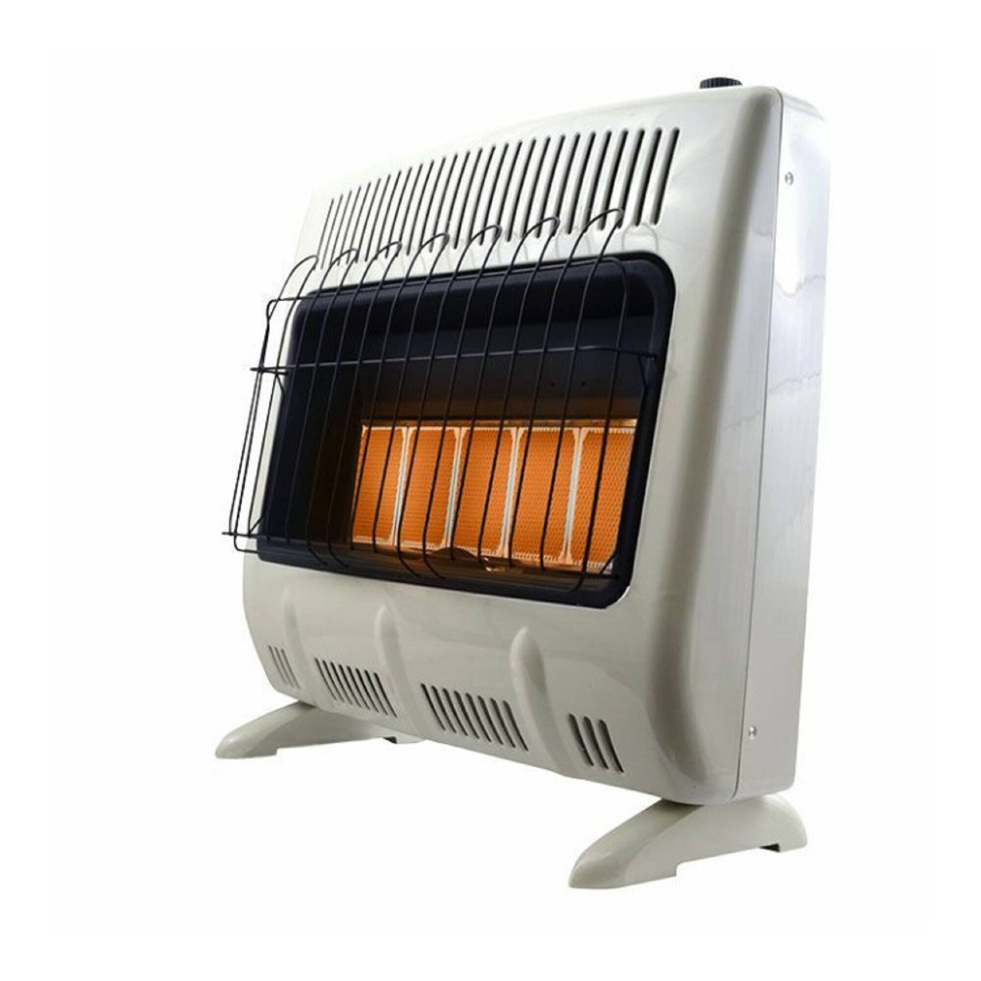 Back. Mr. Heater - Mr. Heater 30,000 BTU Vent Free Radiant Propane Heater - White.