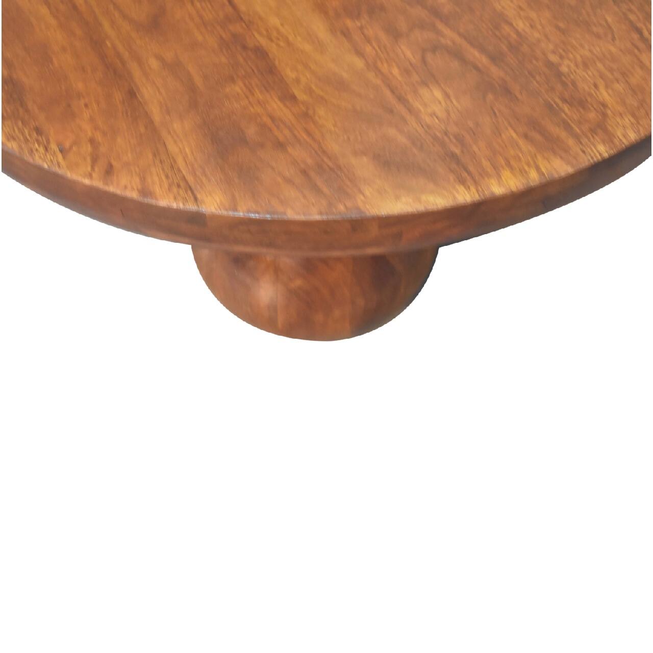 Alt View 2. Artisan Furniture - Artisan Furniture Solid Wood Chestnut Central Ball Table, Brown - Brown.
