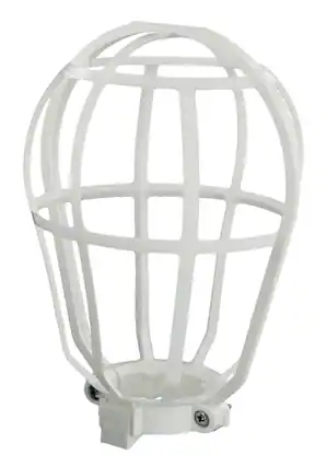 Front. Leviton - Replacement Guard for Ceiling Lampholders 12200-W - White.