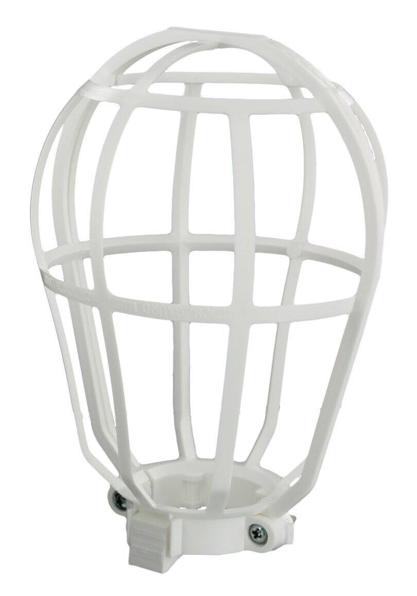 Front. Leviton - Replacement Guard for Ceiling Lampholders 12200-W - White.