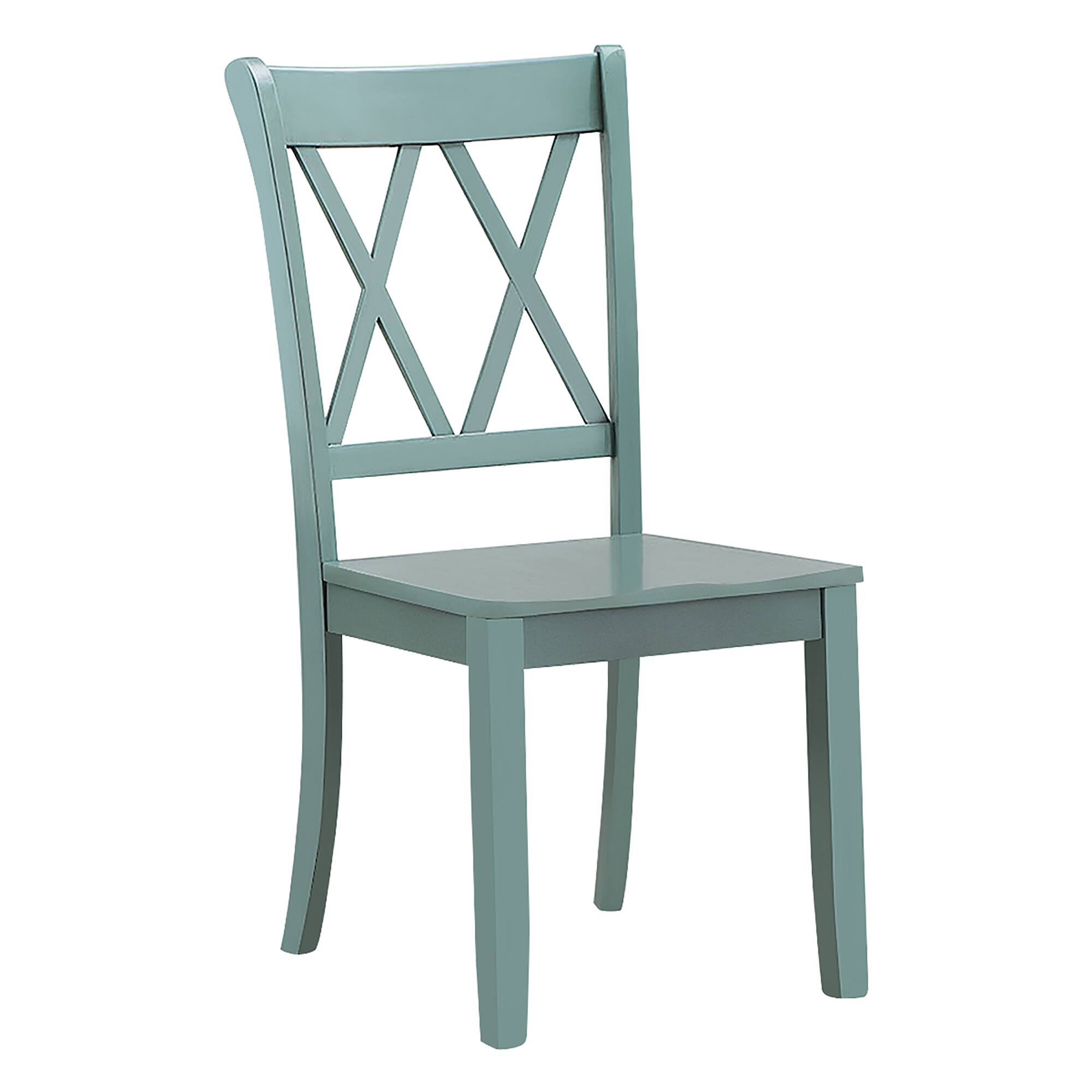Alt View 6. Costway - Costway Set of 2 Wood Dining Chair Cross Back Dining Room Side Chair Mint Home Kitchen - Mint Green.