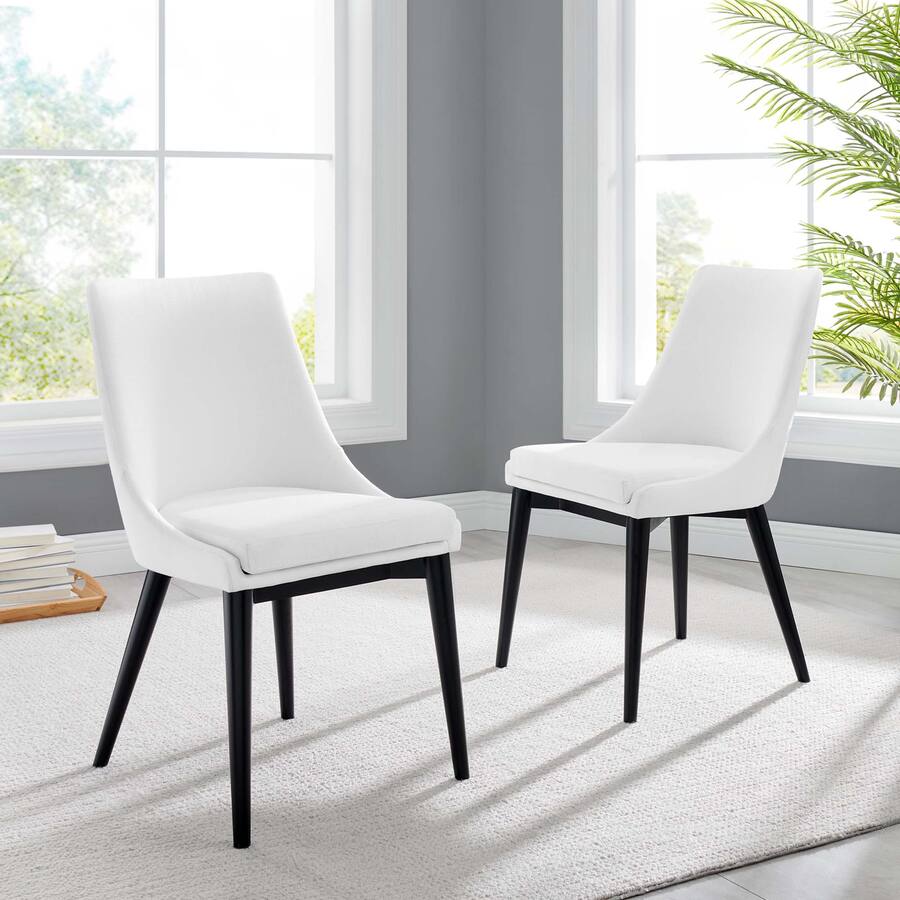 Good Reception Form Viscount Fabric Dining Side Chair Set of 2 by Modway White - Best Buy