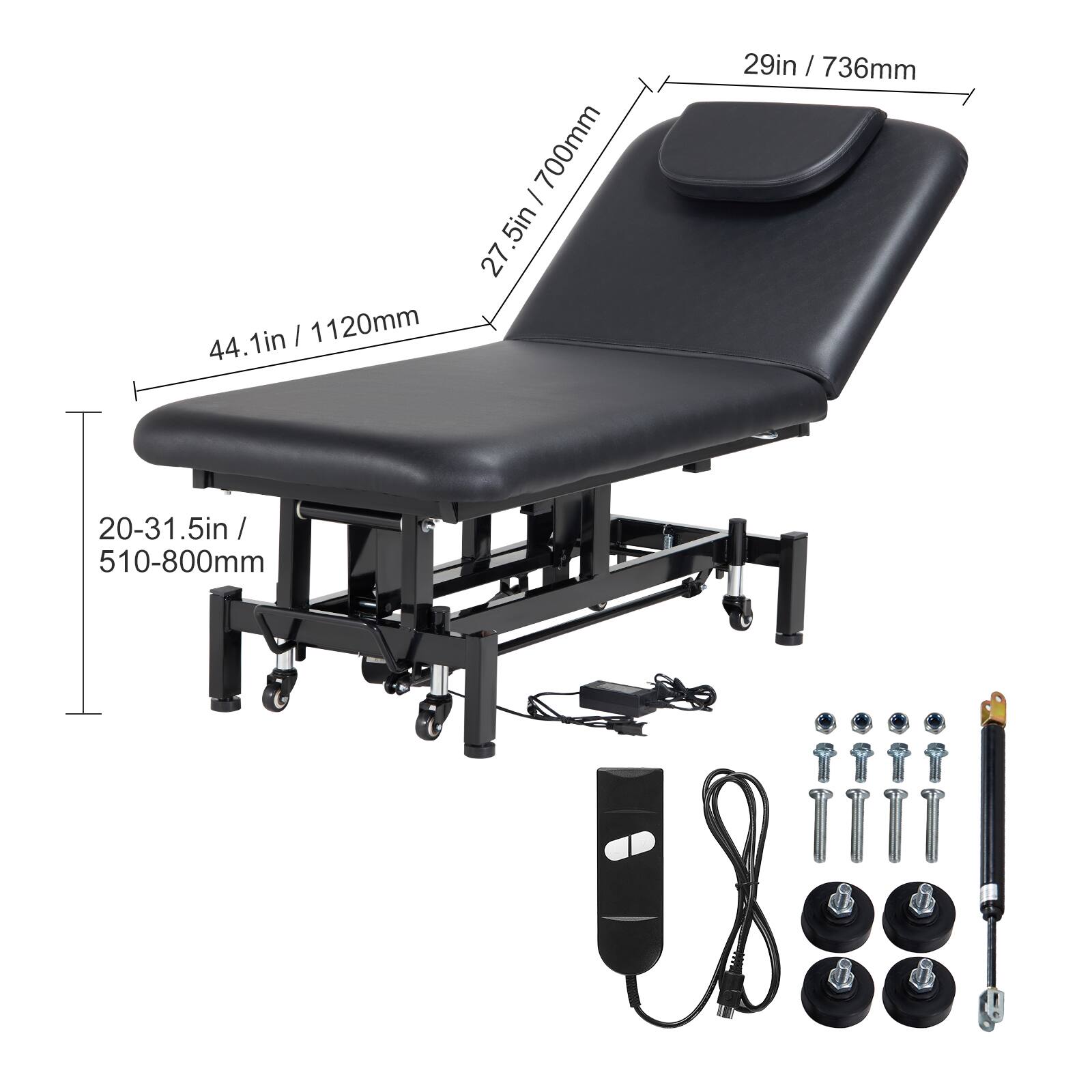 - 27.5in / 700mm
- 29in / 736mm
- 44.1in / 1120mm
- 20-31.5in / 510-800mm