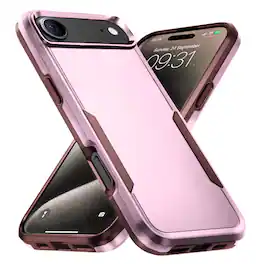 Entronix - iPhone 17 Air Case - Soft-Touch Dual-Layer Protective Cover - Pink