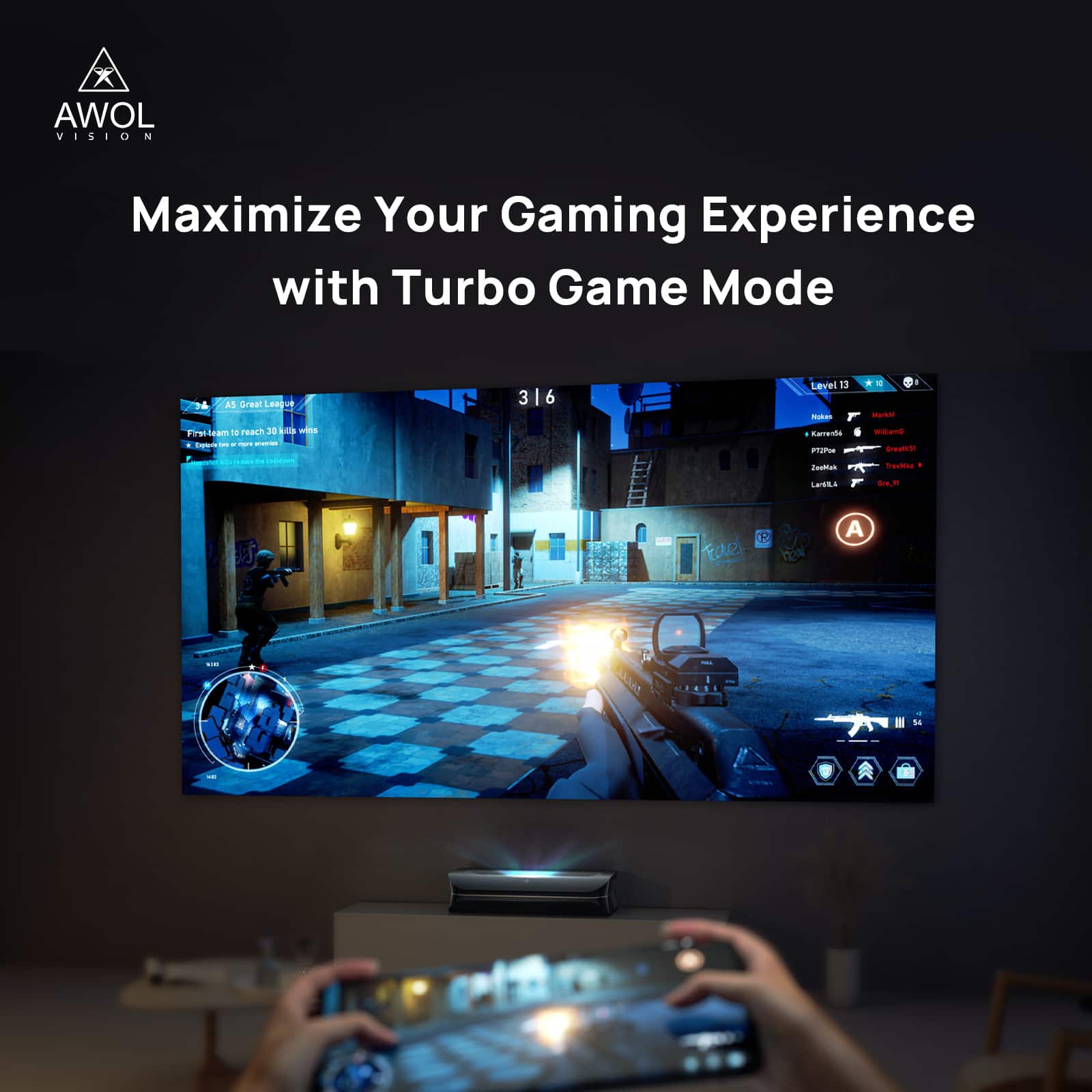 AWOL VISION Maximize Your Gaming Experience with Turbo Game Mode a5 Area League - 316 3 6 Lavel d - -. * - Mate Fiaticam reach 20 a ains - - - - -.. - - - - narrenta iate Fuattan waan Ban tractsa LaSL irL | | - 1 Fae A - Dae - A