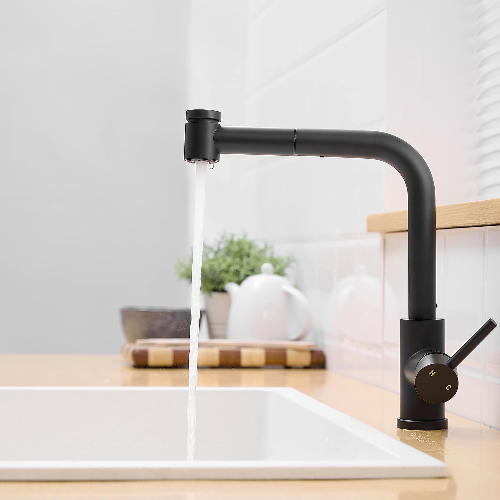 Sink Faucet, Kitchen Faucets with Pull out Sprayer, Bathroom Sink Faucets Mini Bar Prep Faucet