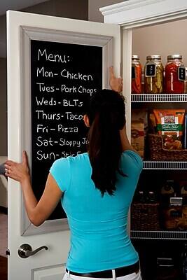 Menu:
Mon - Chicken
Tues - Pork Chops
Weds - BLTs
Thurs - Taco
Fri - Pizza
Sat - Sloppy Joes
Sun - Steak