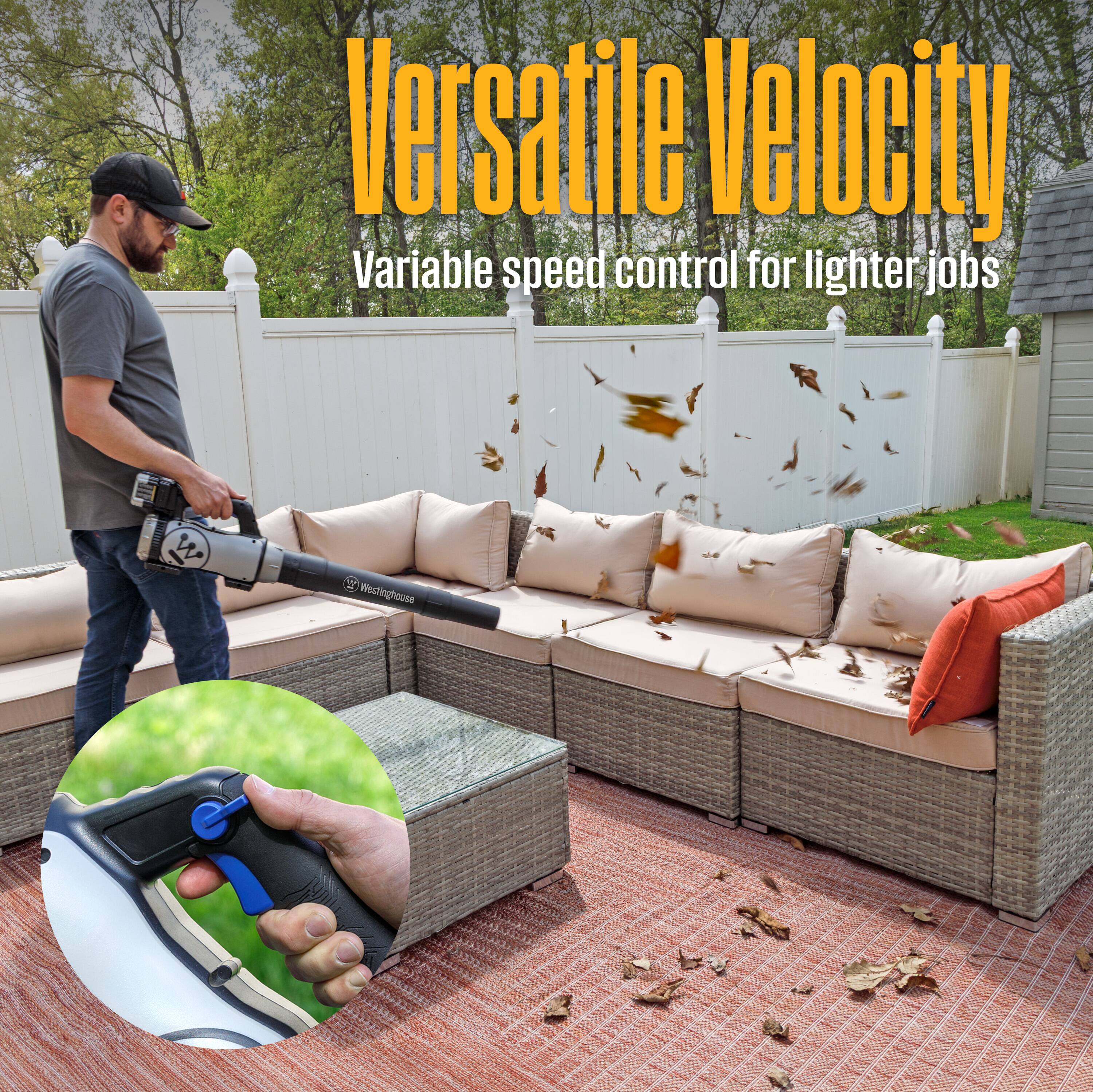 Versatile Velocity  
Variable speed control for lighter jobs