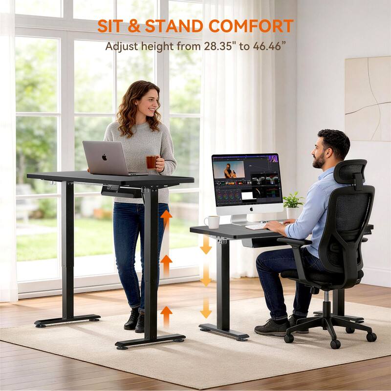 SIT & STAND COMFORT  
Adjust height from 28.35" to 46.46"