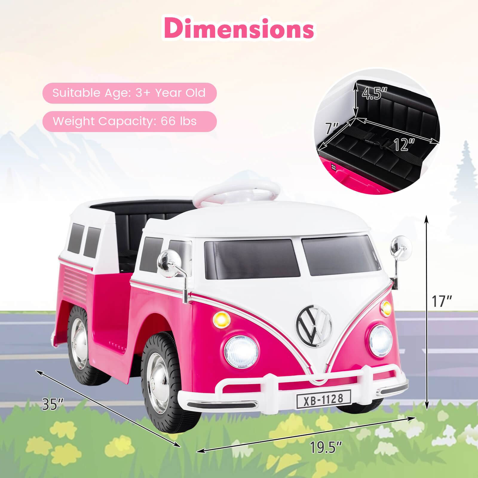 Dimensions  
Suitable Age: 3+ Year Old  
Weight Capacity: 66 lbs  

4.5"  
7"  
12"  
17"  
35"  
19.5"  

XB-1128