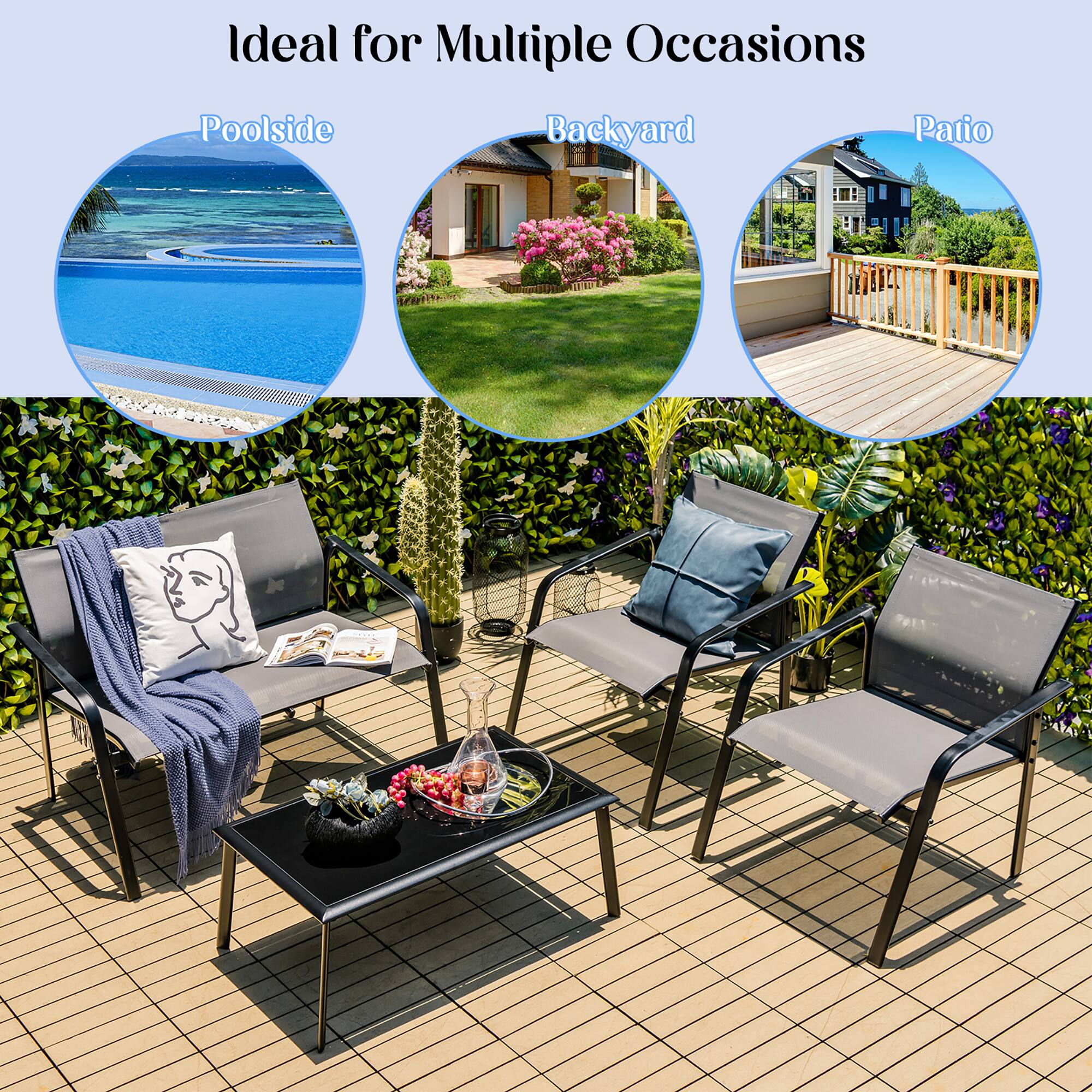 Ideal for Multiple Occasions

Poolside
Backyard
Patio