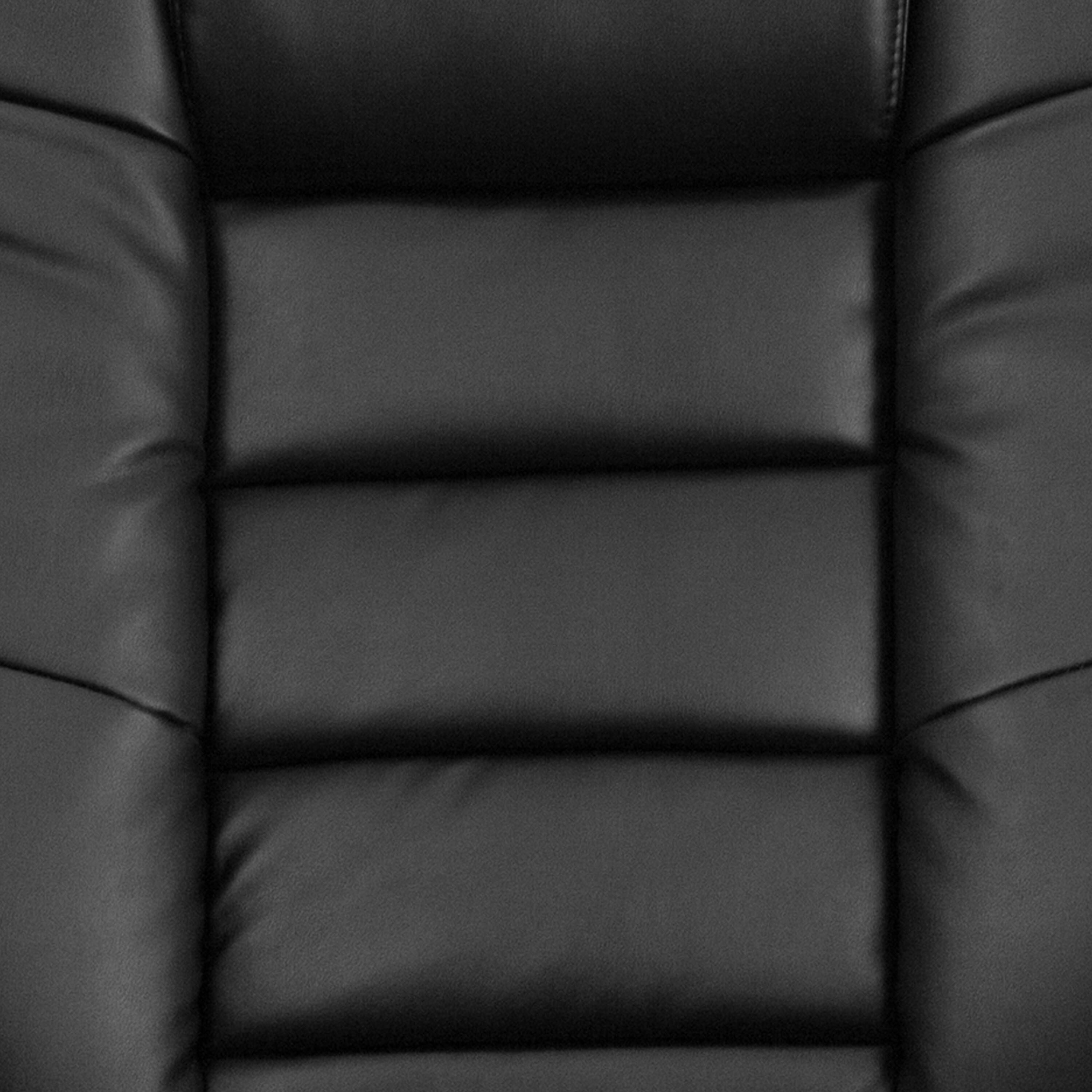 Alt View 19. Alamont Home - Bali Black LeatherSoft Multi-Position Recliner &Ottoman w/Swivel Mahogany Wood Base - Black.