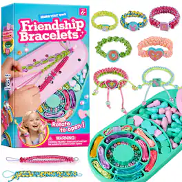 Joyfy - Friendship Bracelet Making Kit, Arts and Crafts DIY Jewelry Craft Set for Teen Girl Birthday Gift Ages 6-12 - colorful