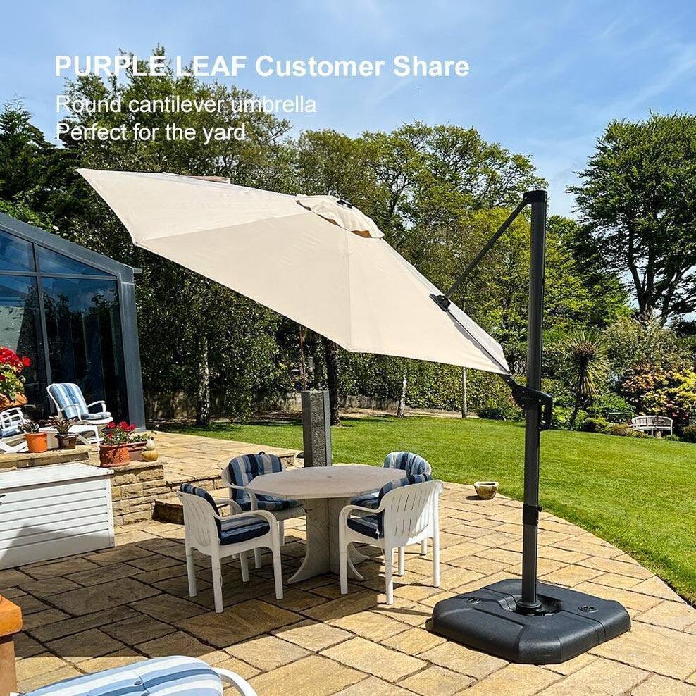 PURPLE LEAF Customer Share  
Round cantilever umbrella  
Perfect for the yard